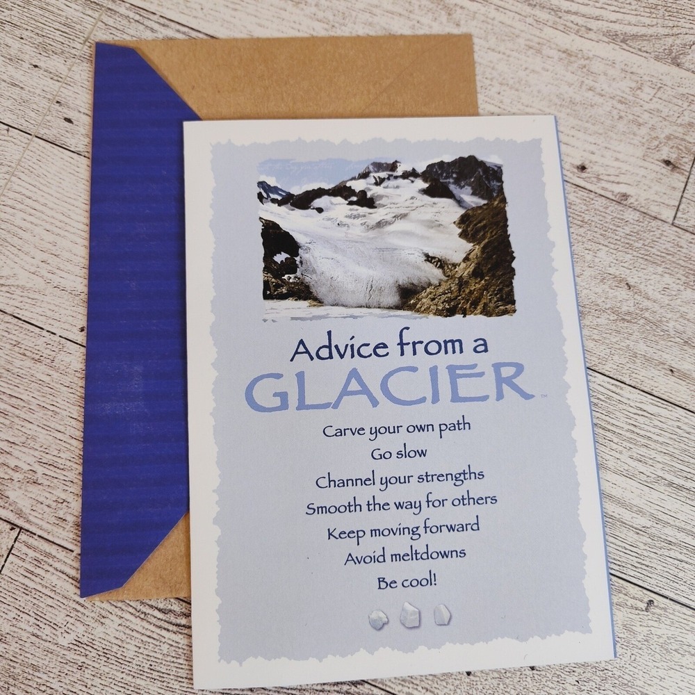 Advice For Life Glacier Greeting Card Motivational Note Card 100% Replanted